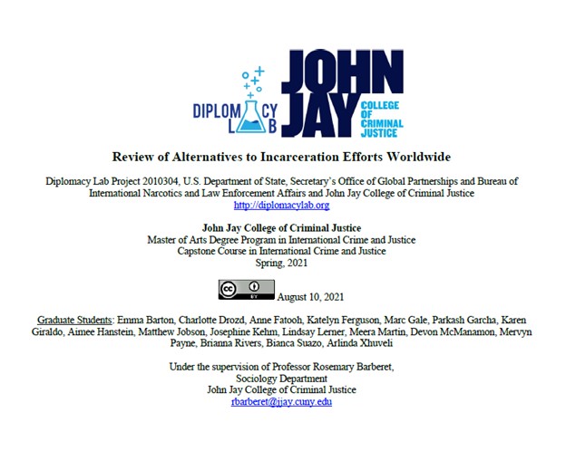 Review of Alternatives to Incarceration Efforts Worldwide