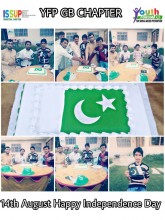 Fórum mládeže Pákistánský tým Gilgit (provincie Batistán) a členové ISSUP oslavili Den nezávislosti Pákistánu, 2020 ve spolupráci s ISSUP Pakistan